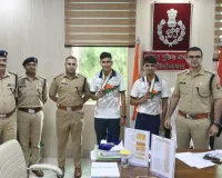 कांस्य पदक अर्जित करने वाले आरक्षियों को एसएसपी ने दी शुभकामनाएं