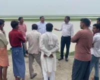 एडीएम ने बाढ़ प्रभावित भुंडी का लिया जायजा