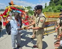 महादेव मंदिर पहुंचे डीआइजी मुनिराज जी, कांवड़ मार्ग का लिया जायजा