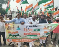 तिरंगे के रंग में रंगा नगराम, भारत माता के जयघोष से गूंजा क्षेत्र