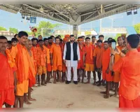 ​जरवलरोड स्टेशन से बैद्यनाथ धाम के लिए निकले 250 श्रद्धालु