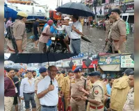 भारी बारिश में डीएम-एसएसपी ने कांवड़ मार्गों का लिया जायजा