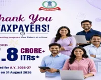 आकलन वर्ष 2026-27 के लिए आयकर रिटर्न रिकॉर्ड 7.8 करोड़ के पार