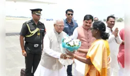 राष्ट्रपति द्रौपदी मुर्मु पश्चिम बंगाल के कलाईकुण्ड एयरपोर्ट के लिए रवाना
