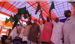 बीकानेर रेलवे स्टेशन से बीकाने–लालगढ़–अमदावाद  एक्सप्रेस रेल सेवा का शुभारंभ