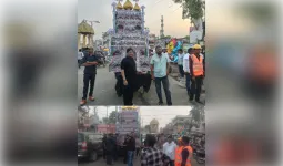 उतरौला में बड़ी ताजिया का जुलूस पूरी अकीदत के साथ निकाला गया
