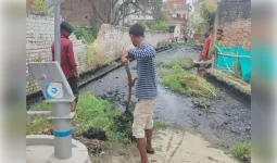 दो साल के बाद जलभराव की समस्या पर चला विशेष सफाई अभियान