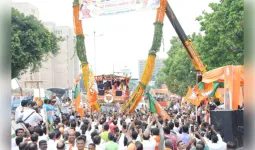 भाजपा ने लखनऊ से किया चुनावी अभियान का शंखनाद, रोड शो में दिखी संगठन की ताकत