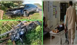 दर्दनाक हादसा: कार-बाइक की टक्कर में दो युवकों की मौत, होने वाली दुल्हन गंभीर घायल