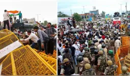 भोपाल में अपनी मांगों को मनवाने के लिए सड़कों पर उतरे किसान