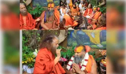परमार्थ निकेतन में स्वामी राजेन्द्र दास का आगमन, स्वामी चिदानन्द ने किया अभिनन्दन 