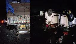 रतलाम में भीषण सड़क हादसा, ट्रक में घुसी कार; खाटूश्याम जा रहे परिवार के 4 लोगों की मौत