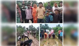 30 साल से नहीं बनी सड़क, कीचड़ में धान रोपकर जताया आक्रोश