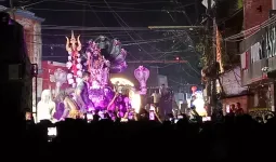 बड़े धूमधाम से निकाली गई शिव भोले की बारात, जगह जगह किया गया भंडारा