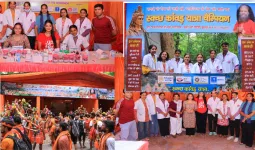 परमार्थ निकेतन में सेवा का संकल्प, चिकित्सा शिविर में उमड़े श्रद्धालु