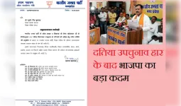 मप्रः दतिया उपचुनाव में हार के बाद भाजपा ने उठाया सख्त कदम