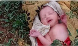 खेत में गूंजी नवजात शिशु की चीख, ग्रामीण बने मासूम का सहारा