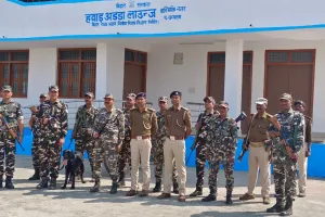  भारत-नेपाल सीमा पर एसएसबी और पुलिस की हुई संयुक्त पेट्रोलिंग