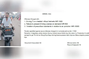 लम्बरदारी पड़ी भारी, ट्रैफिक नियम तोड़ने पर यूपी पुलिस ने ठोका 11,500 चालान