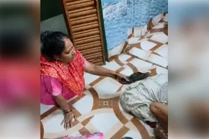खड़गपुर में वृद्ध सास की पिटाई का वीडियो वायरल, पुलिस ने बहू को किया गिरफ्तार