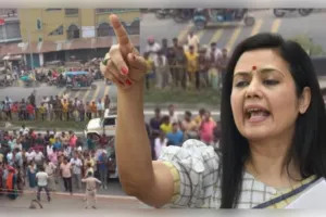 बंगाल में टीएमसी सांसद महुआ मोइत्रा पर भीड़ ने अंडे फेंके