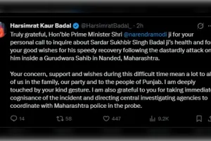 पीएम मोदी ने सुखबीर बादल का जाना हाल, हरसिमरत बोलीं धन्यवाद