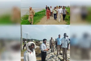 संभावित बाढ़ क्षेत्रों में प्रशासन की पैनी नजर, एसडीएम ने किया निरीक्षण