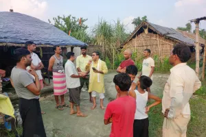 बाढ़ प्रभावित क्षेत्रों में पहुंचे वरिष्ठ भाजपा नेता देवेंद्र कुमार पांडेय