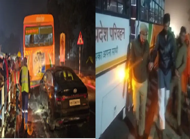 मौलाना तौकीर का बेटा पुलिस हिरासत में, तिलहर में तेज रफ्तार कार से रोडवेज बस में मारी टक्कर