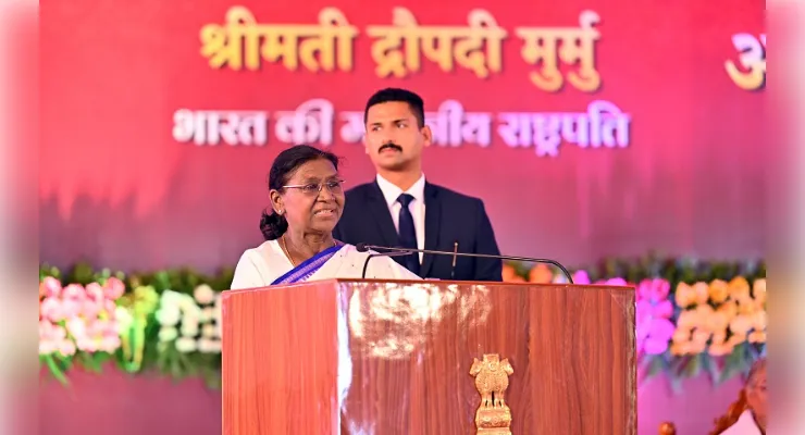 विकास व संस्कृति का संतुलन ही सशक्त समाज का आधार : द्रौपदी मुर्मू