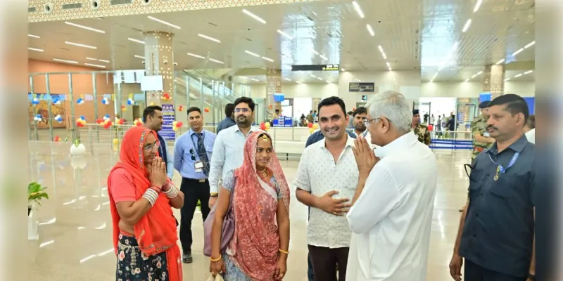 जोधपुर एयरपोर्ट का नया टर्मिनल शुरू, पहली फ्लाइट के यात्रियों का भव्य स्वागत