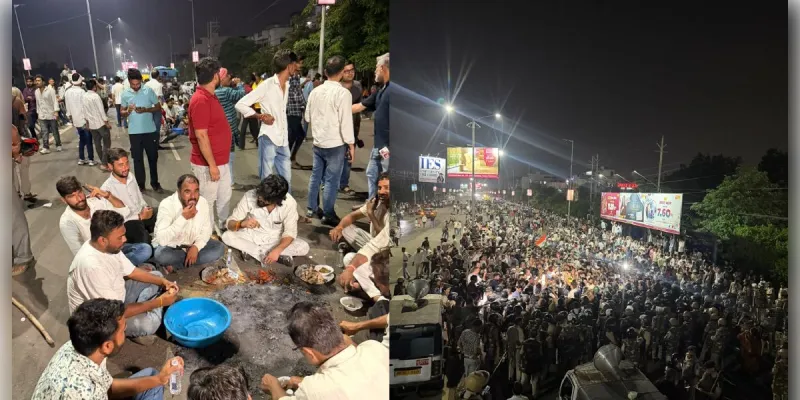 मध्य प्रदेश में सड़कों पर किसानों ने गुजारी रात, सीएम हाउस के घेराव पर अड़े