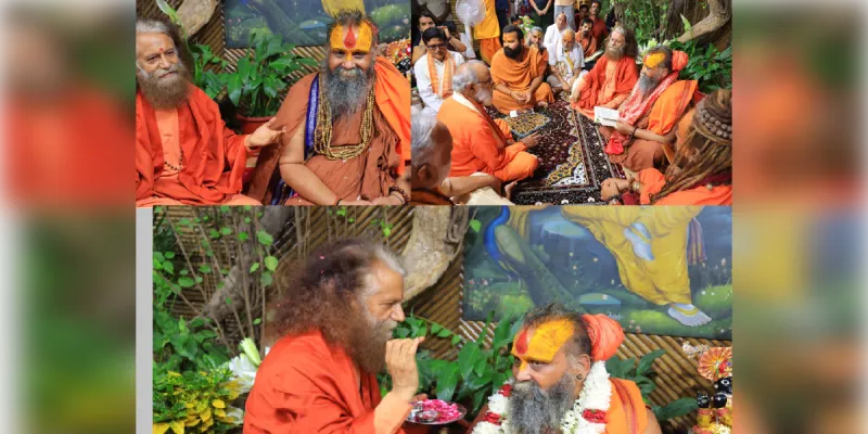 परमार्थ निकेतन में स्वामी राजेन्द्र दास का आगमन, स्वामी चिदानन्द ने किया अभिनन्दन 