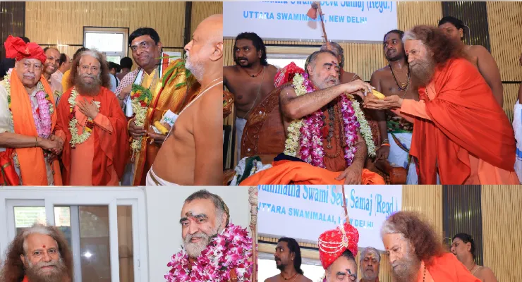 कांची पीठ में दिव्य संगम, शंकराचार्य विजयेंद्र महाराज से स्वामी चिदानंद की भेंट