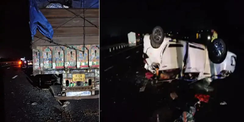 रतलाम में भीषण सड़क हादसा, ट्रक में घुसी कार; खाटूश्याम जा रहे परिवार के 4 लोगों की मौत