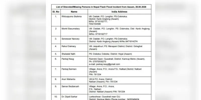 नेपाल की बाढ़ में असम के 12 लोग लापता, सरकार अलर्ट