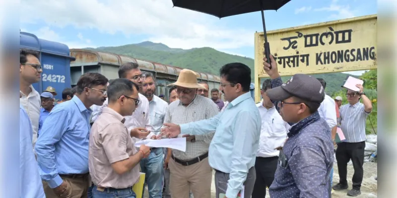 जिरिबाम-इंफाल रेल लाइन का निर्माण तेज, जीएम ने लिया जायजा